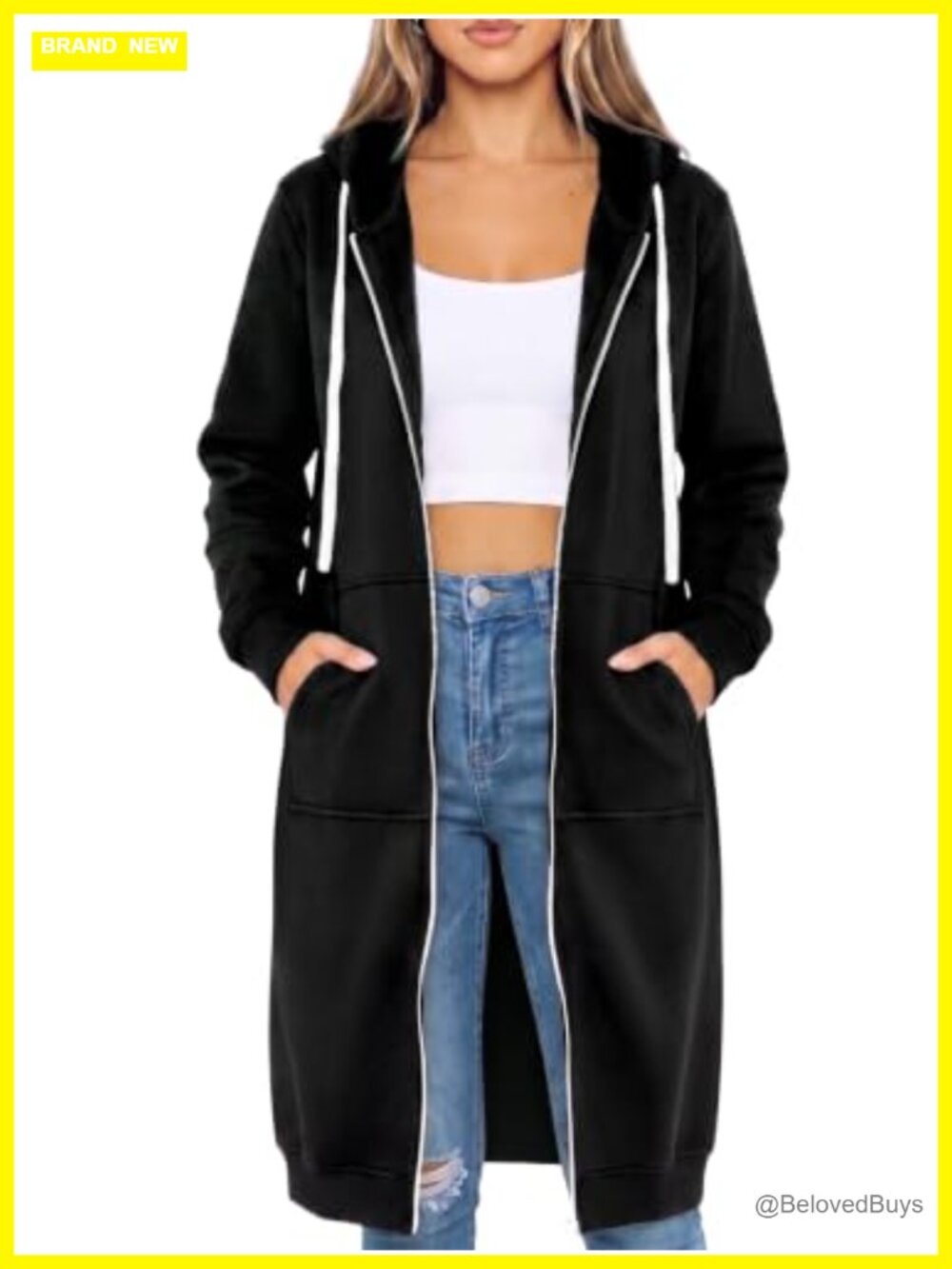 Women's Zip Up Hoodie Long Fleece Sweatshirt with Pockets